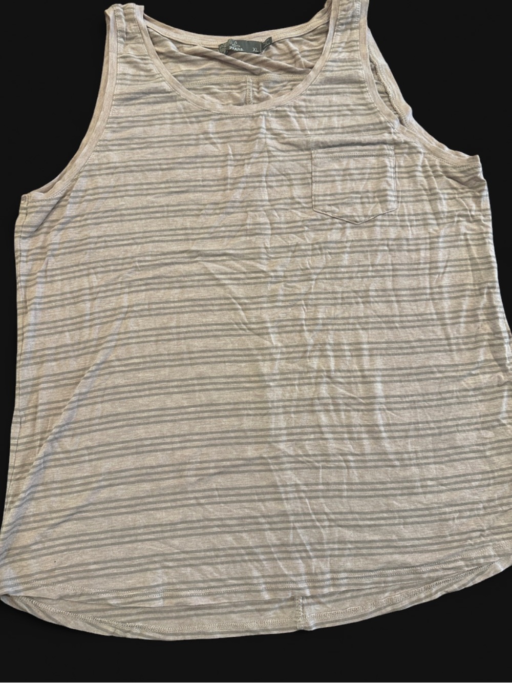 PrAna Women’s XL Purple Gray Striped Modal Tank Top 💜🩶